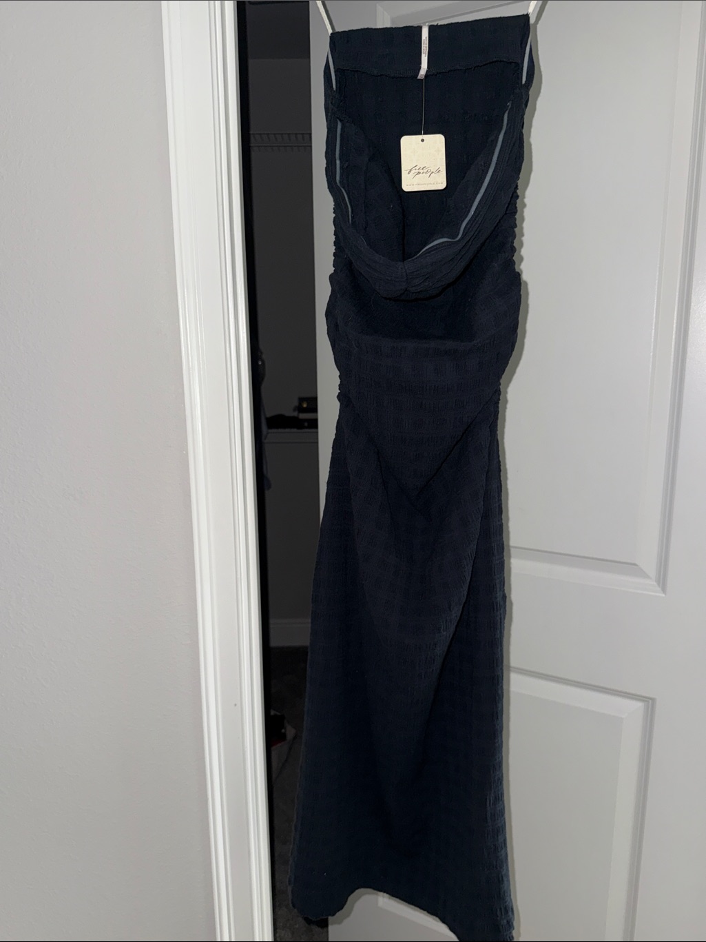 Free People Strapless Navy Maxi Dress